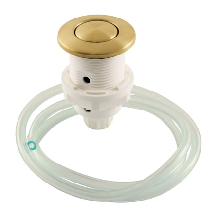 Gourmetier KA317 Trimscape Disposal Air Switch Button, Brushed Brass KA317